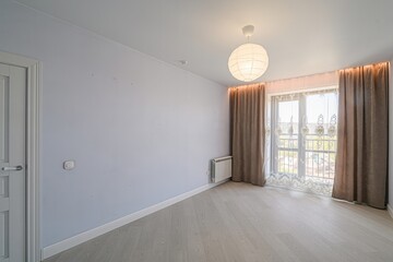 standard room interior apartment. view kind of decor home decoration in hostel house for sale. empty room renovated