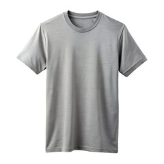 Grey V-Neck T-Shirt with Stud Detail