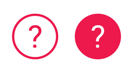 Question mark icon symbol, question mark sign vector, editable, illustration