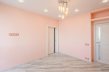 standard room interior apartment. view kind of decor home decoration in hostel house for sale. empty room renovated