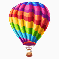 Fototapeta premium Air balloon on white background 