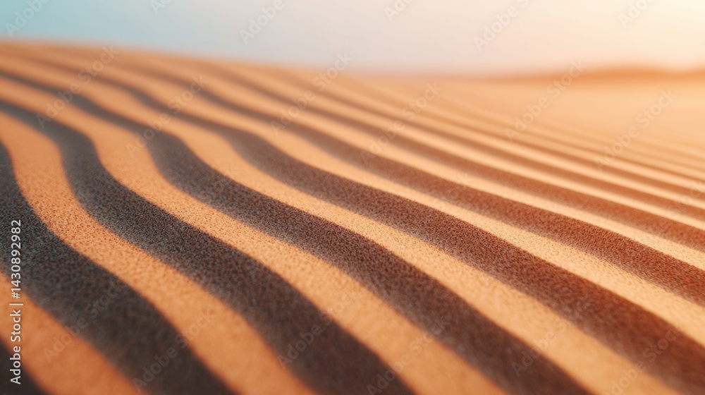 Poster seamless granite texture blending with softly blurred desert backdrop of undulating sand dunes
