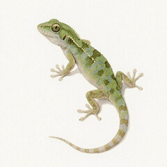 Naklejka premium Amber Echoes: fluid silhouette gecko giraffe isolated watercolor vector illustration svg