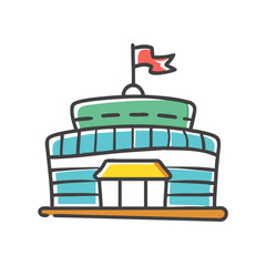 shopping mall icon, shopping mall vector illustration-simple illustration of shopping mall, perfect for shopping mall logos and icons