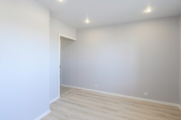Obraz premium standard room interior apartment. view kind of decor home decoration in hostel house for sale. empty room renovated