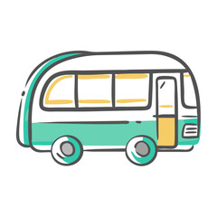 shuttle bus icon, shuttle bus vector illustration-simple illustration of shuttle bus, perfect for shuttle bus logos and icons