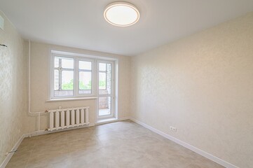 standard room interior apartment. view kind of decor home decoration in hostel house for sale. empty room renovated