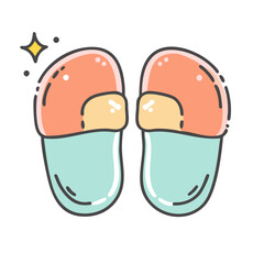 slippers icon, slippers vector illustration-simple illustration of slippers, perfect for slippers logos and icons