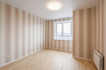 standard room interior apartment. view kind of decor home decoration in hostel house for sale. empty room renovated