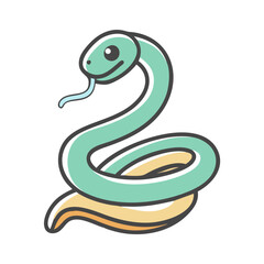 Fototapeta premium snake icon, snake vector illustration-simple illustration of snake, perfect for snake logos and icons