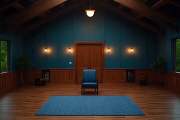 A Serene Waiting Room Interior Set of excellence in splendor beyond compare with grace in style