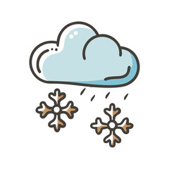 snowfall icon, snowfall vector illustration-simple illustration of snowfall, perfect for snowfall logos and icons