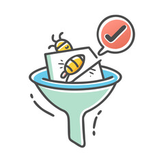 spam filter icon, spam filter vector illustration-simple illustration of spam filter, perfect for spam filter logos and icons