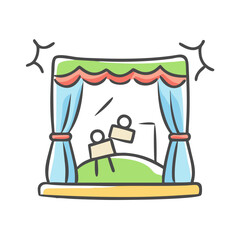 stage icon, stage vector illustration-simple illustration of stage, perfect for stage logos and icons