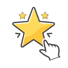 star rating icon, star rating vector illustration-simple illustration of star rating, perfect for star rating logos and icons