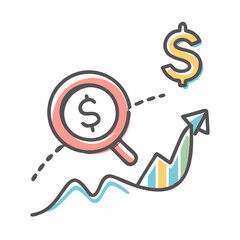 Fototapeta premium stock analysis icon, stock analysis vector illustration-simple illustration of stock analysis, perfect for stock analysis logos and icons