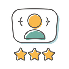 user rating icon, user rating vector illustration-simple illustration of user rating, perfect for user rating logos and icons