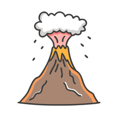 volcano icon, volcano vector illustration-simple illustration of volcano, perfect for volcano logos and icons