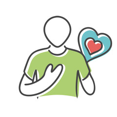 volunteer icon, volunteer vector illustration-simple illustration of volunteer, perfect for volunteer logos and icons