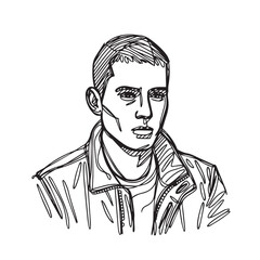 Man In Jacket Silhouette - Clean Vector Illustration - man jacket silhouette - man jacket vector - man jacket doodle - jacket illustration - man jacket line art

