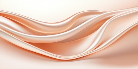 Obraz premium Elegant Peach Silk Draped Waves Abstract Design