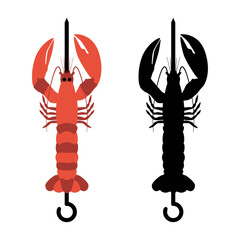 Concept Grill barbecue sea kebab lobster