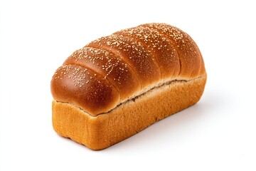 Gluten free homemade food isolated. Homemade Gluten-Free Almond Loaf Bread Isolated on White Background