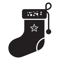 Christmas Christmas Stocking silhouette vector illustration 