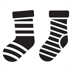 Christmas Christmas Stocking silhouette vector illustration 