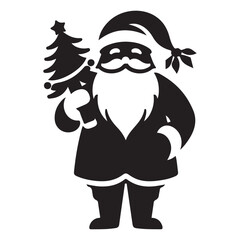 Christmas Santa Claus silhouette vector illustration 