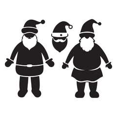 Christmas Santa Claus silhouette vector illustration 