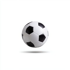 Fototapeta premium Classic soccer ball, close up, isolated on white background