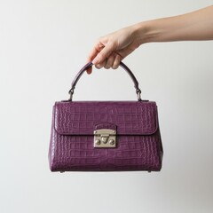 female hand holding bag