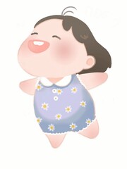 little girl with a toy