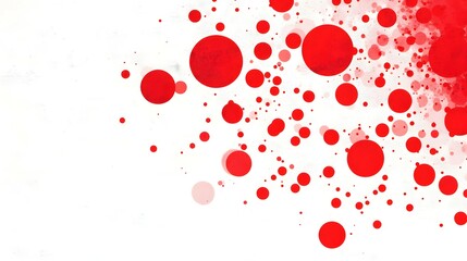 A vibrant display of red circles against a white backdrop.