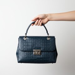 female hand holding bag