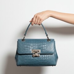 female hand holding bag