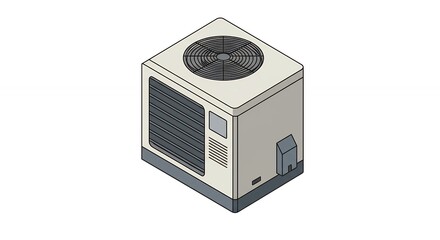 Obraz premium Isometric air conditioning unit illustration