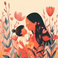Warm and emotional family moment showing love, harmony, and connection between mother, children, and sisters.