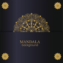 Luxury mandala background with golden arabesque pattern