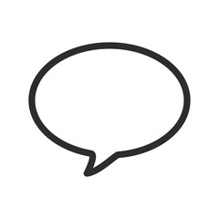 吹き出しの単品アイコンイラスト