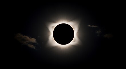 Obraz premium Solar eclipse dramatic dark background photography