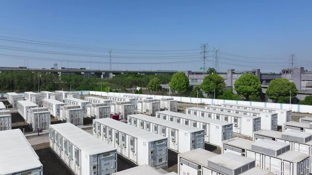 aerial view Energy storage power station