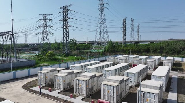 aerial view Energy storage power station
