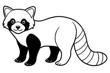 Wild Red Panda Sketch Vector