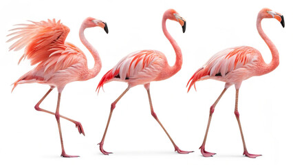 Obraz premium Stunning Flamingo Images on White Canvas