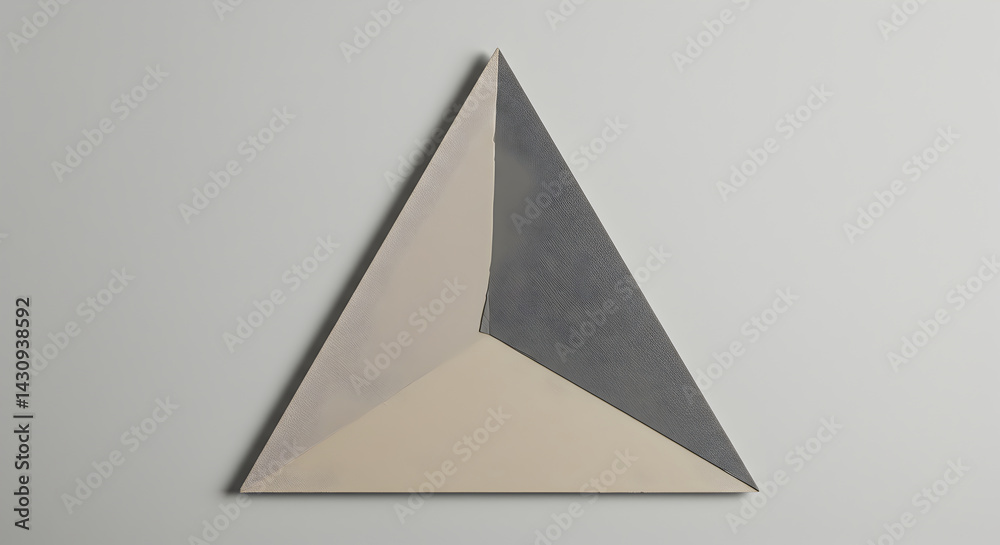 Fototapete abstract triangular composition with neutral tones on a plain background