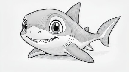 Obraz premium Cute shark drawing