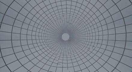Naklejka premium Geometric Network Illusion Forms A Captivating Radial Pattern Visual
