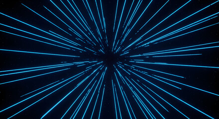 Abstract Hyper Speed Light Streaks Tunneling Through The Universe